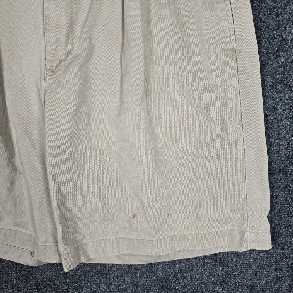 Vintage Polo Ralph Lauren Tyler Shorts Mens 34 Beige Short Pleated Cotton Preppy